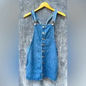 Forever 21 Classic denim overall-inspired dress Denim Collection.Size:small